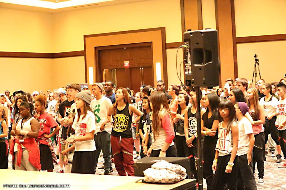 Crowd at Brian Puspos dance class Hip Hop International