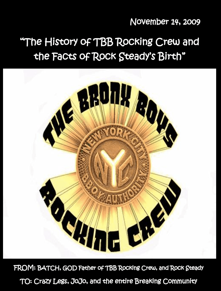 Batch - Founder of TBB Rocking Crew