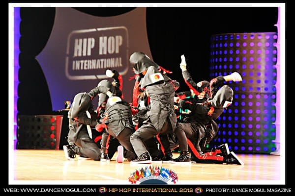 Crews competing on stage at the Hip Hop International World Hip Hop Dance Championship, photographed by Dance Mogul Magazine in Las Vegas