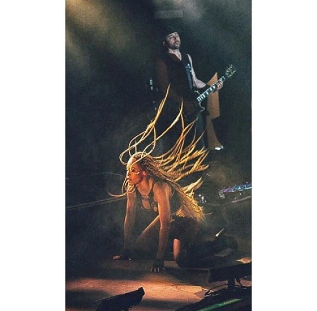 Holly Hyman performing on world tour stage