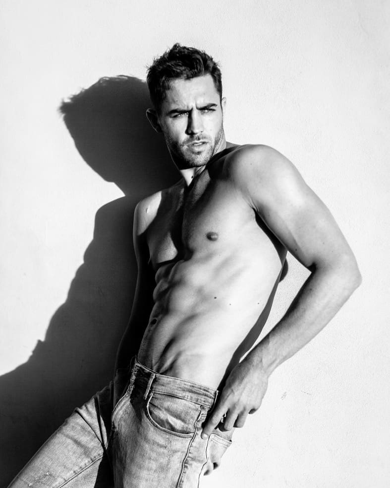 David Ratcliffe black and white body shot dance photography by Nicholas Gilligan